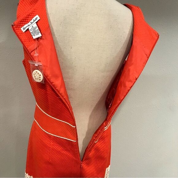 Alexandra Bartlett Orange and White Midi Dress - Picture 9 of 11